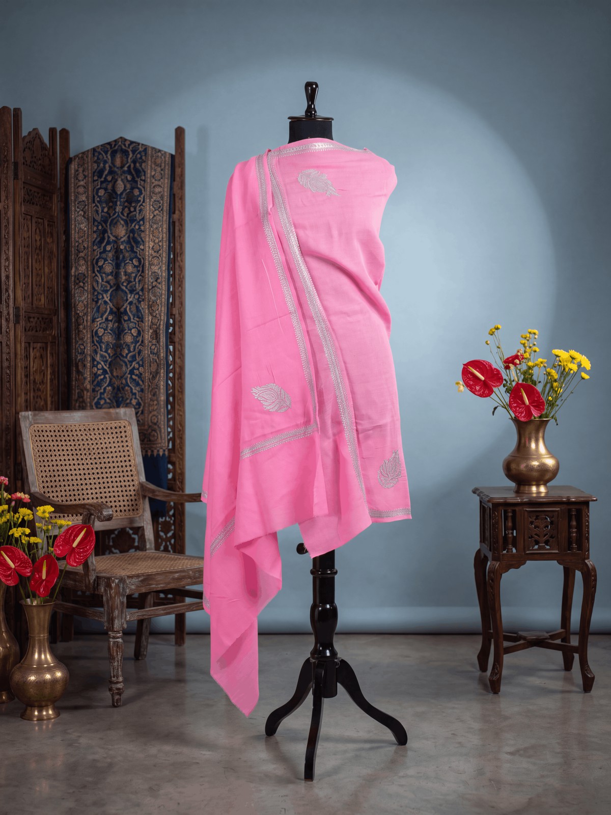 Meraas — Fuchsia — handcrafted Kashmiri shawl by NOUR