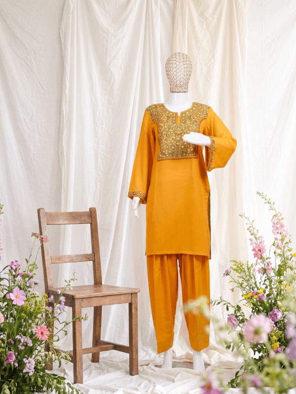 Riwaayat — Marigold — handcrafted Aari suit by NOUR